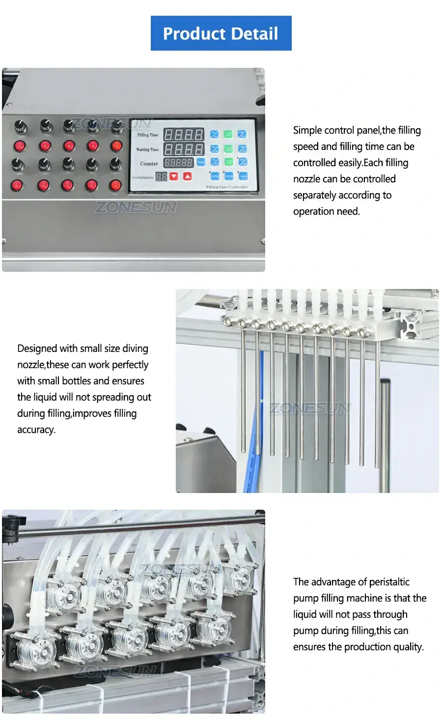 Small Bottles Filling Machine-ZONESUN TECHNOLOGY LIMITED