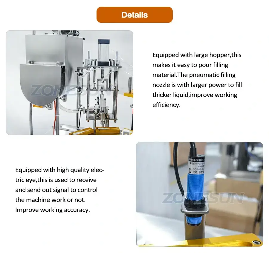 Honey Spoon Filling Sealing Machine-ZONESUN TECHNOLOGY LIMITED