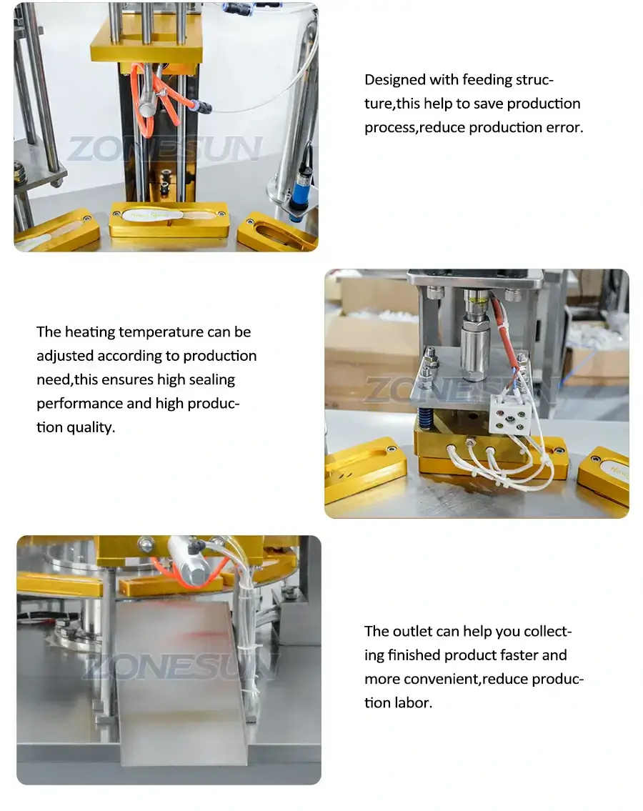 Honey Spoon Filling Sealing Machine-ZONESUN TECHNOLOGY LIMITED