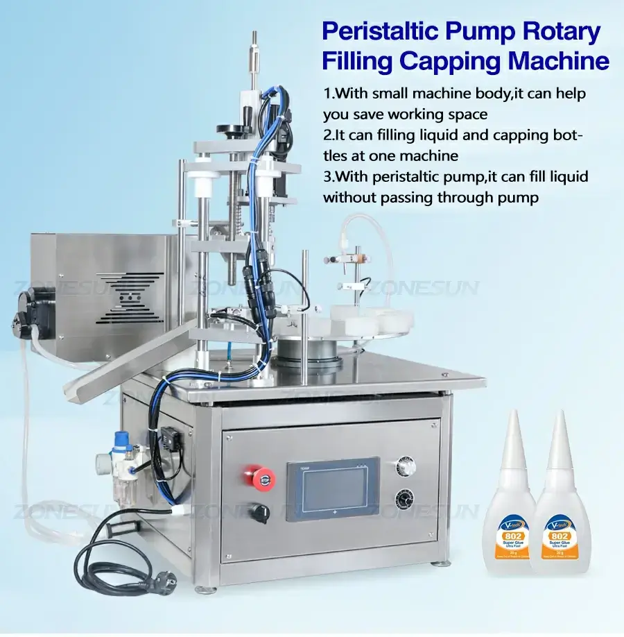 Peristaltic Pump Filling Capping Machine-ZONESUN TECHNOLOGY LIMITED