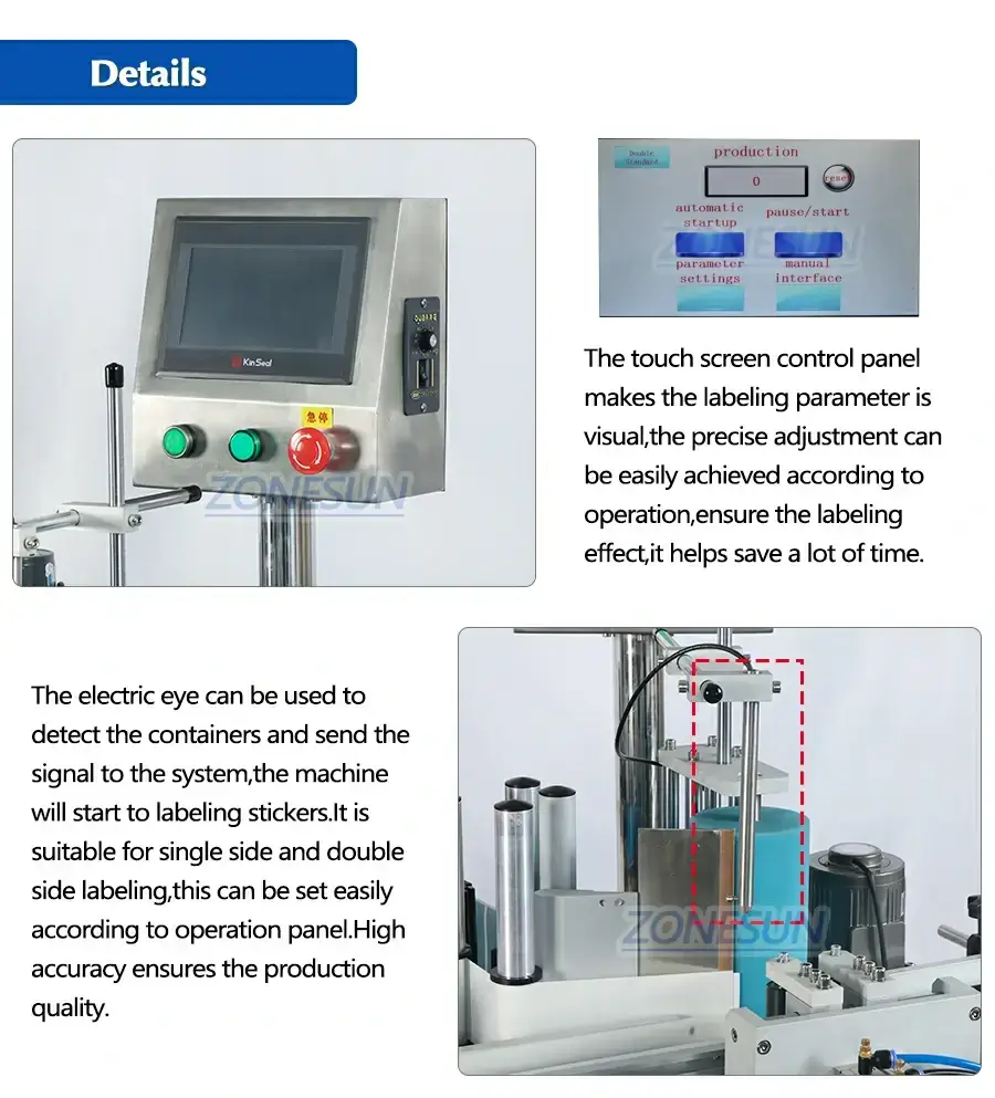 Round Bottle Labeling Machine-ZONESUN TECHNOLOGY LIMITED