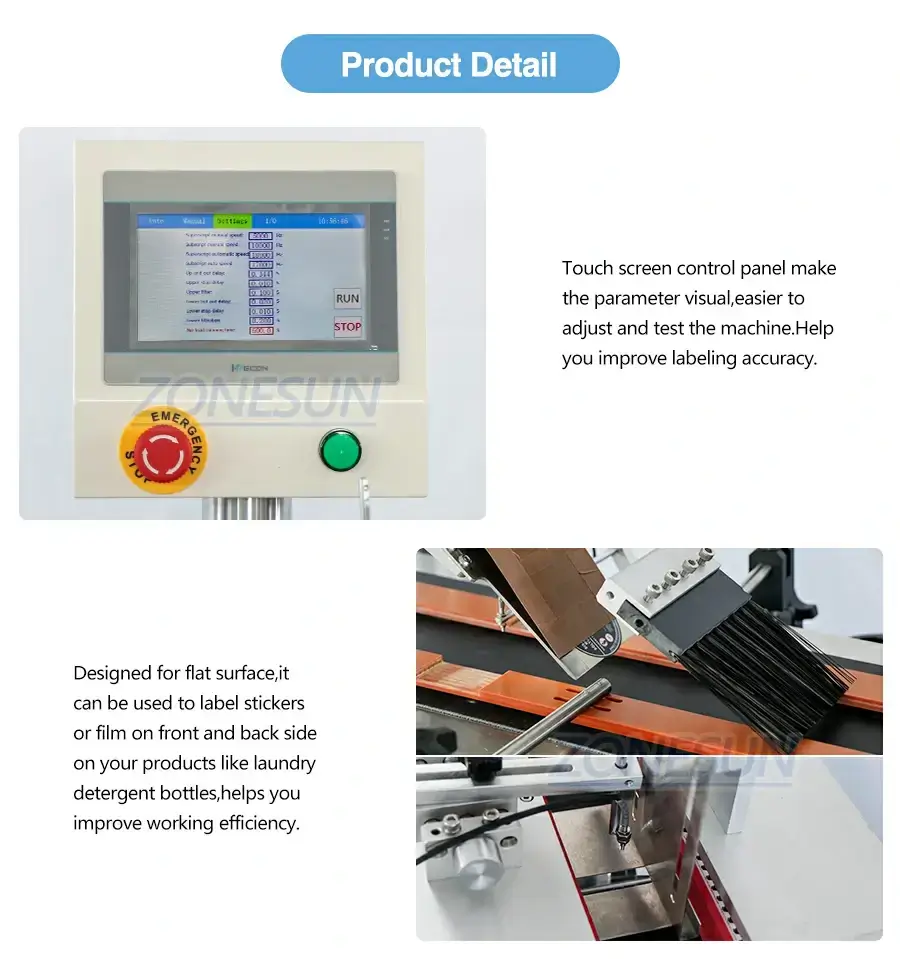 Top Bottom Flat Labeling Machine-ZONESUN TECHNOLOGY LIMITED