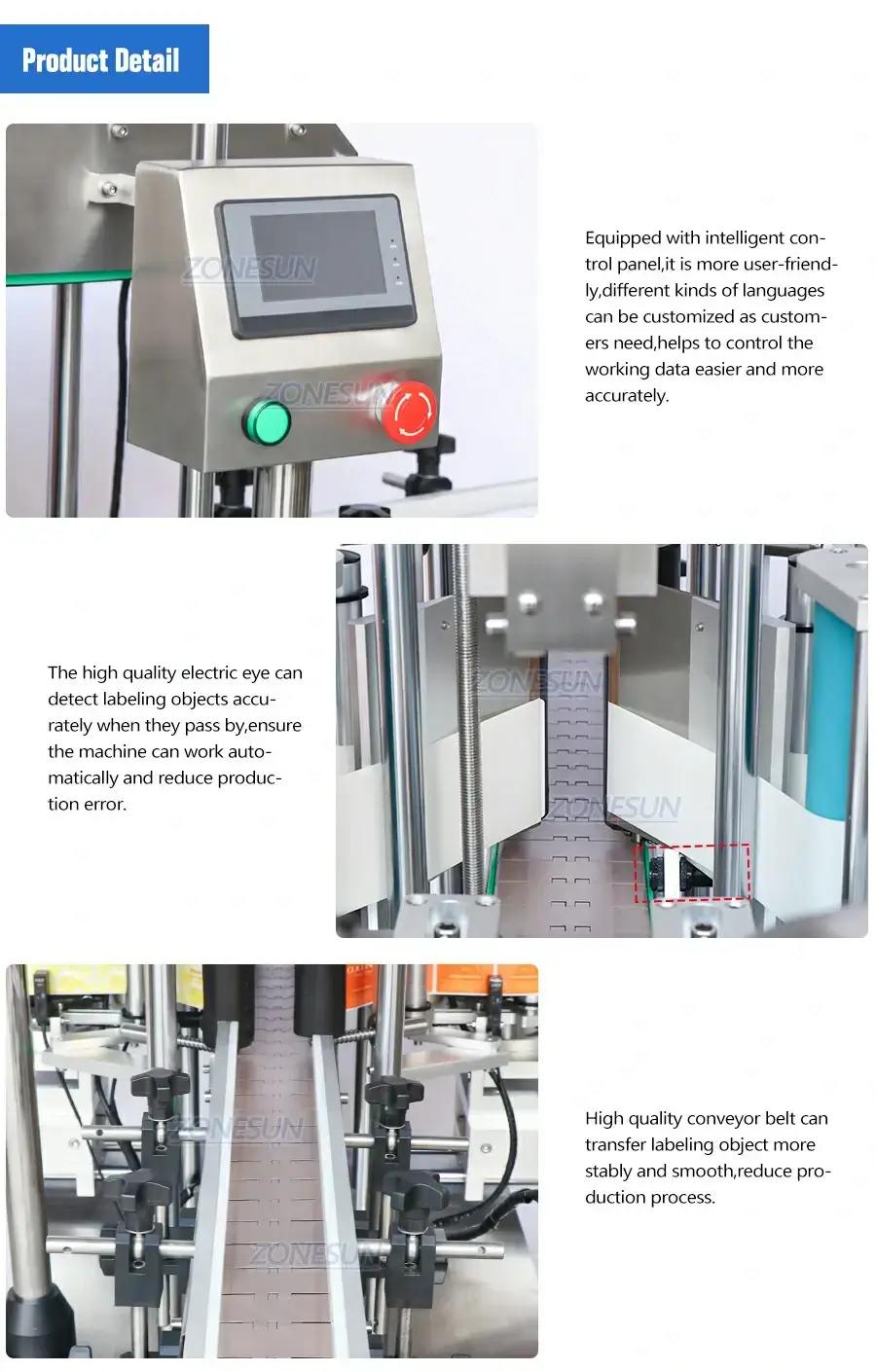 Double Sided Labeling Machine-ZONESUN TECHNOLOGY LIMITED