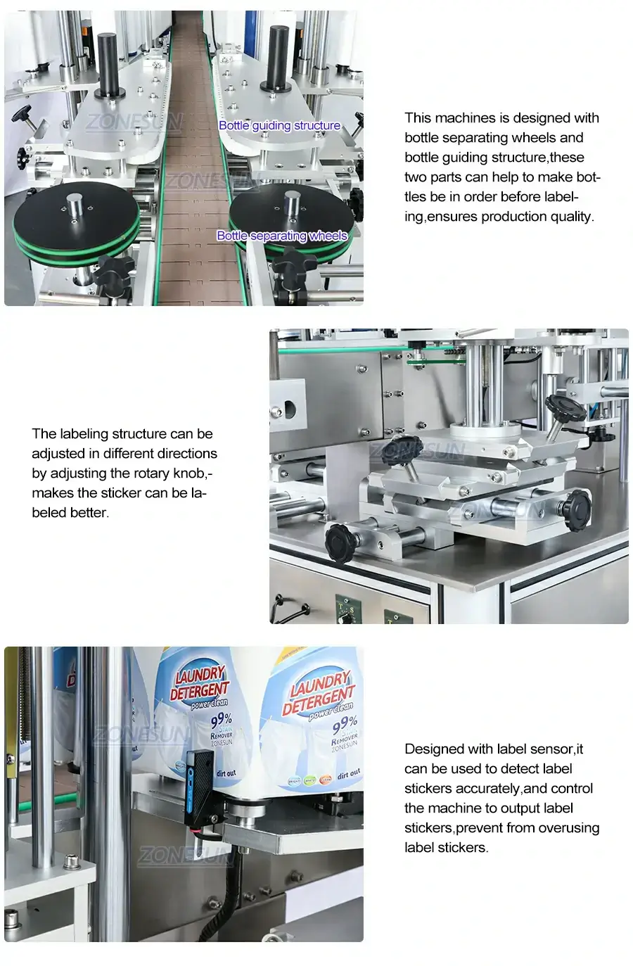 Flat Round Bottle Labeling Machine-ZONESUN TECHNOLOGY LIMITED