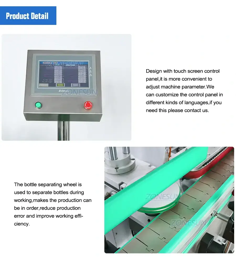 Top Label Applicator Machine-ZONESUN TECHNOLOGY LIMITED