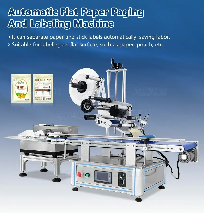 Surface Labeling Machine With Paging Machine-ZONESUN TECHNOLOGY LIMITED