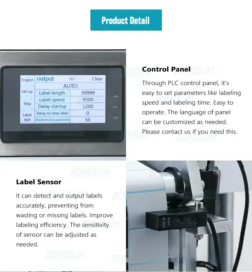 Surface Labeling Machine With Paging Machine-ZONESUN TECHNOLOGY LIMITED