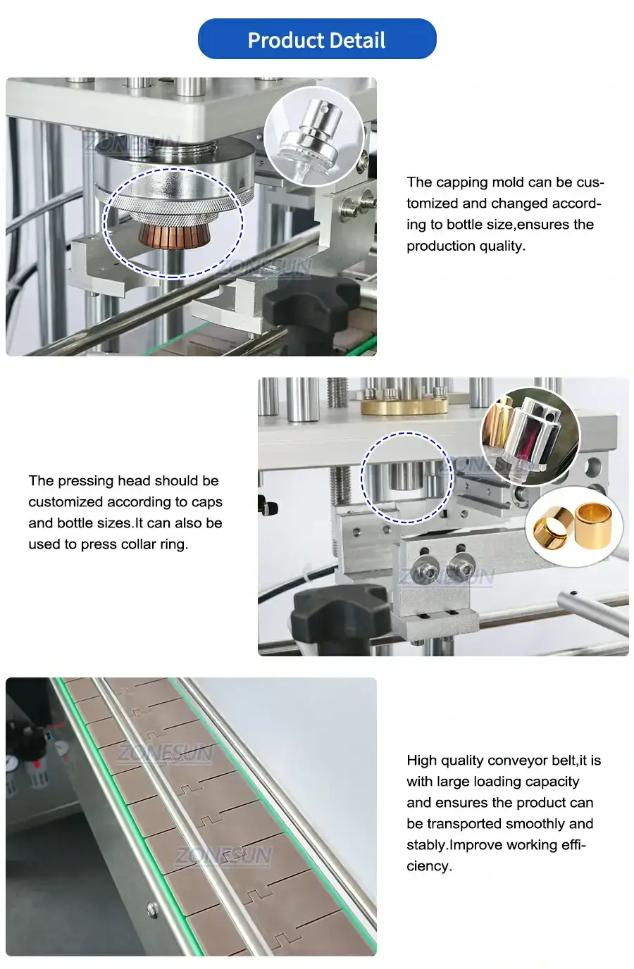 Perfume Bottle Capping Machine-ZONESUN TECHNOLOGY LIMITED