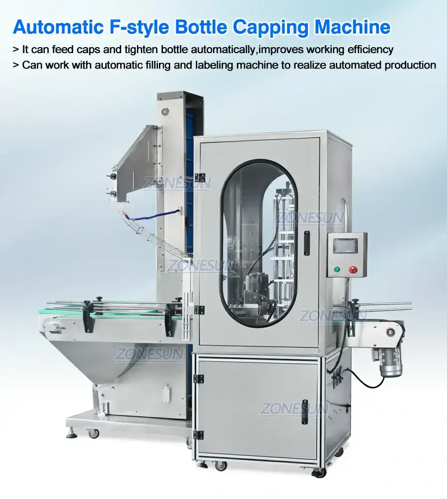 Jerry Can F-style Gallon Bottle Capping Machine-ZONESUN TECHNOLOGY LIMITED