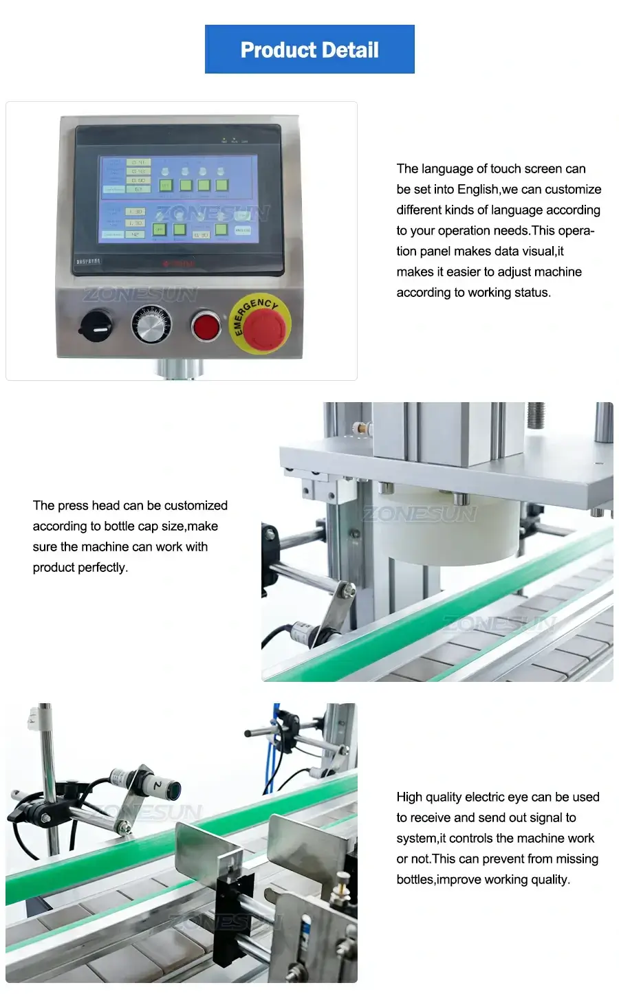 Wine Bottle Capping Machine-ZONESUN TECHNOLOGY LIMITED