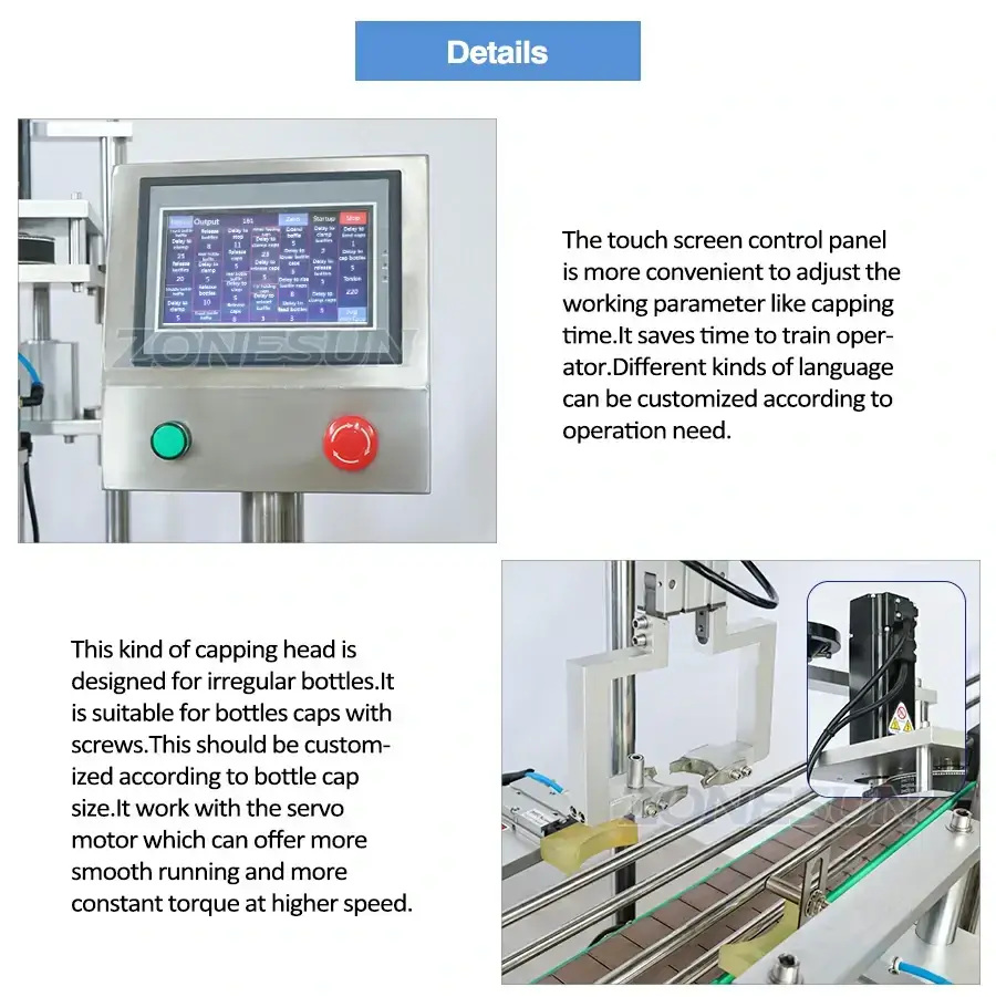 Irregular Bottle Capping Machine-ZONESUN TECHNOLOGY LIMITED