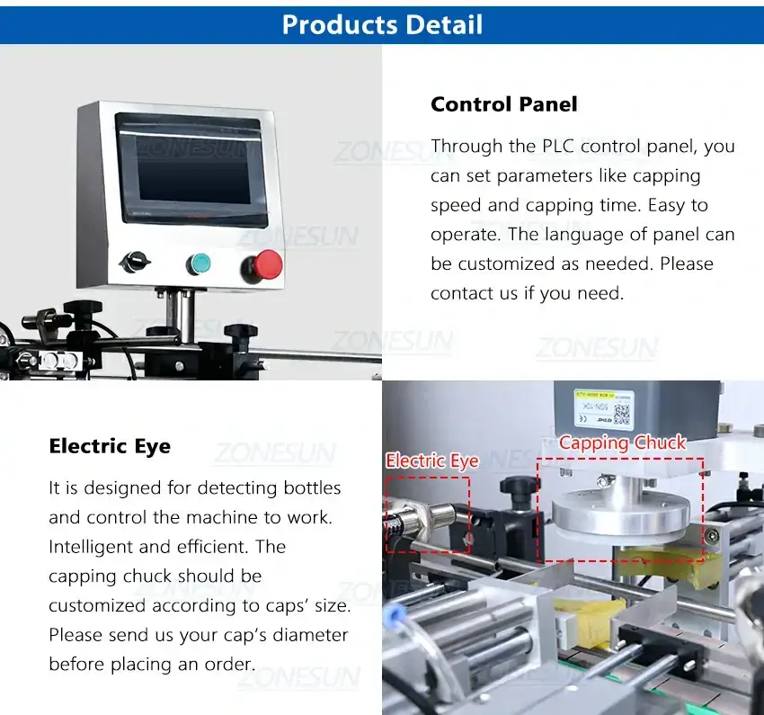 Twist Off Cap Capping Machine-ZONESUN TECHNOLOGY LIMITED