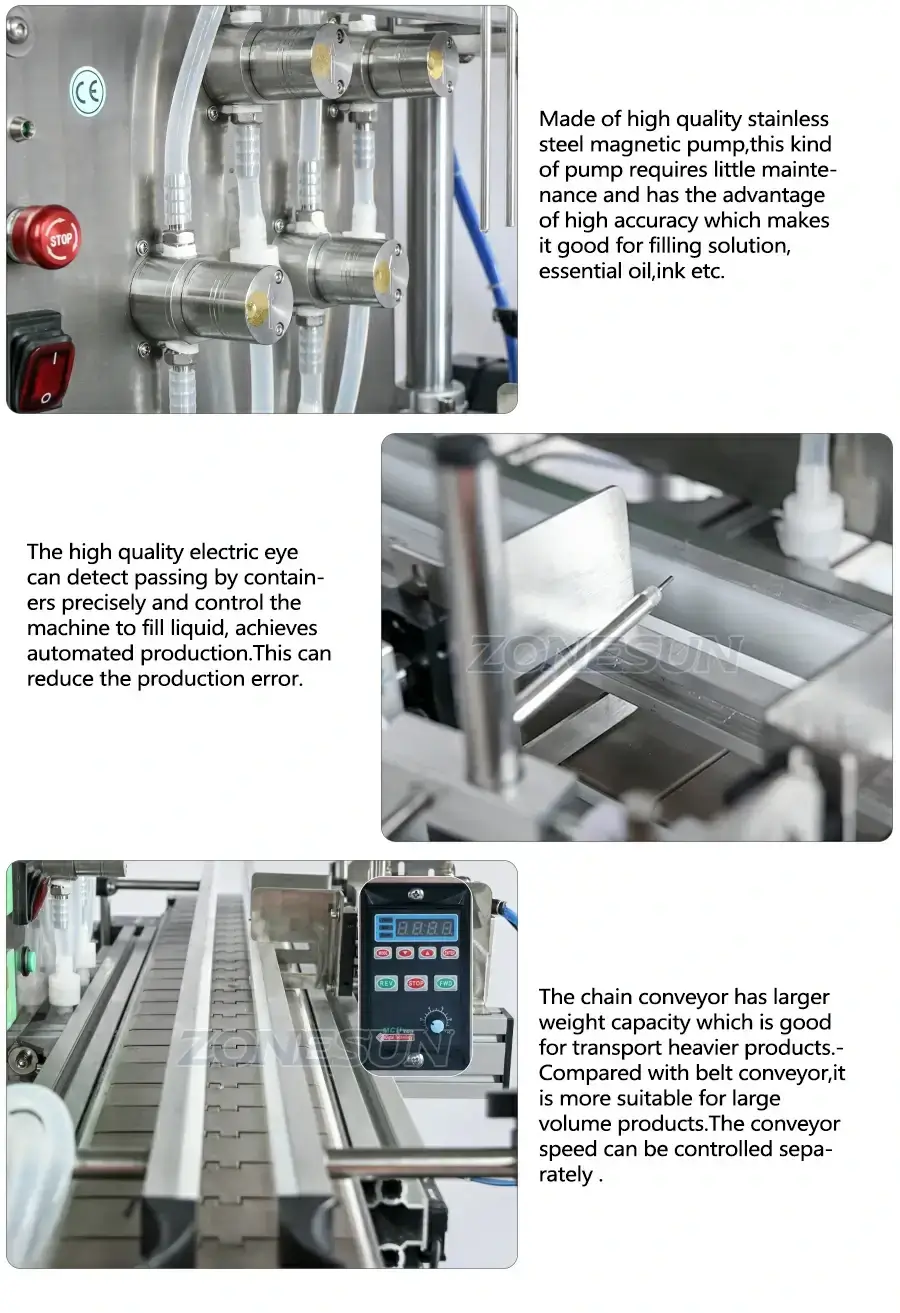 Desktop Magnetic Pump Filling Machine-ZONESUN TECHNOLOGY LIMITED