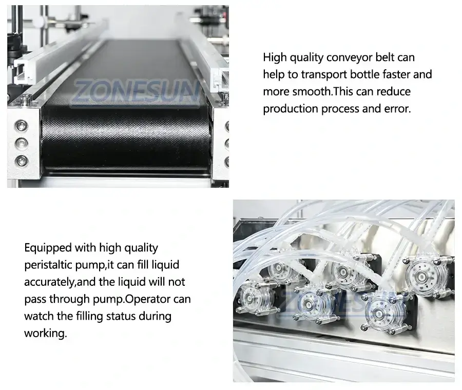 6 Head Ampoule Bottle Filling Machine-ZONESUN TECHNOLOGY LIMITED