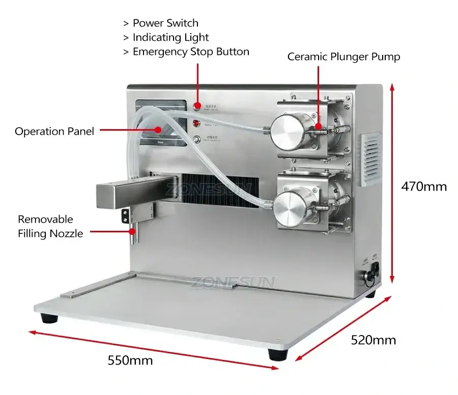 Ceramic Pump Filling Machine-ZONESUN TECHNOLOGY LIMITED