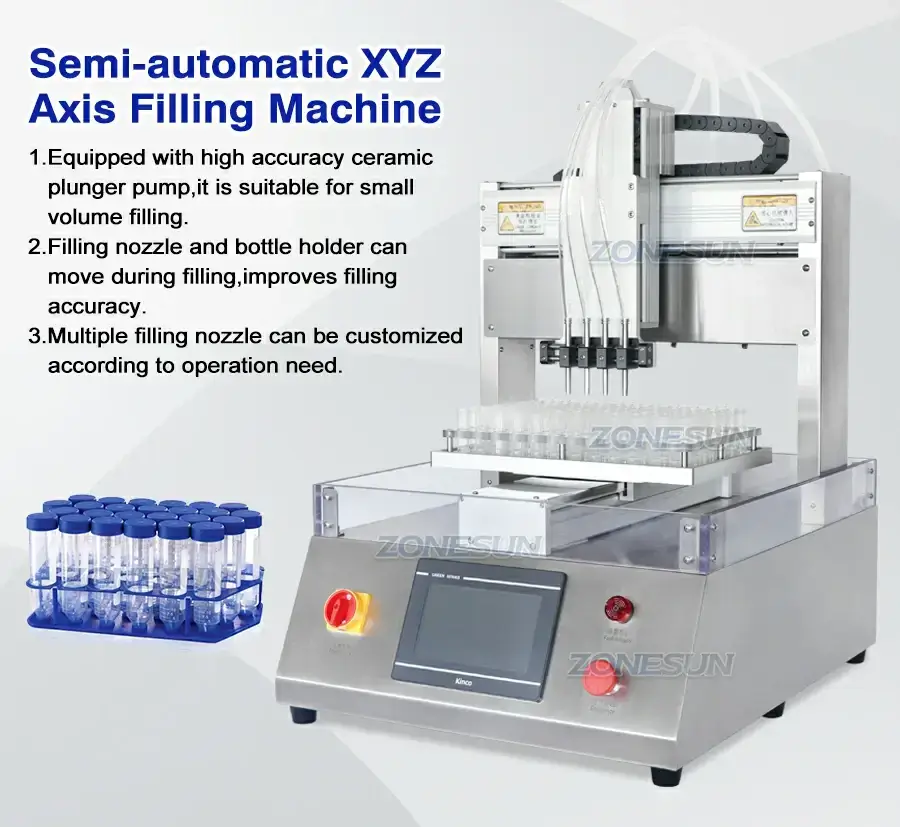 4 Heads Filling Machine-ZONESUN TECHNOLOGY LIMITED
