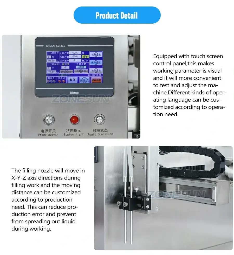 Ceramic Plunger Pump Filling Machine-ZONESUN TECHNOLOGY LIMITED