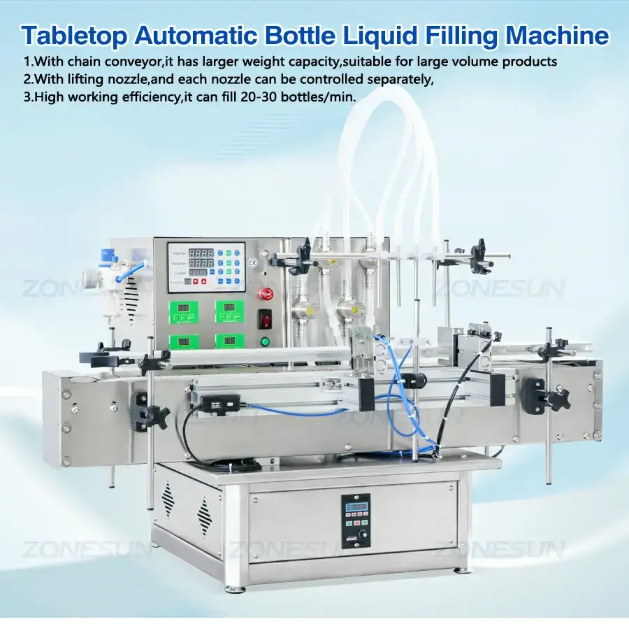 Desktop Liquid Filling Machine-ZONESUN TECHNOLOGY LIMITED
