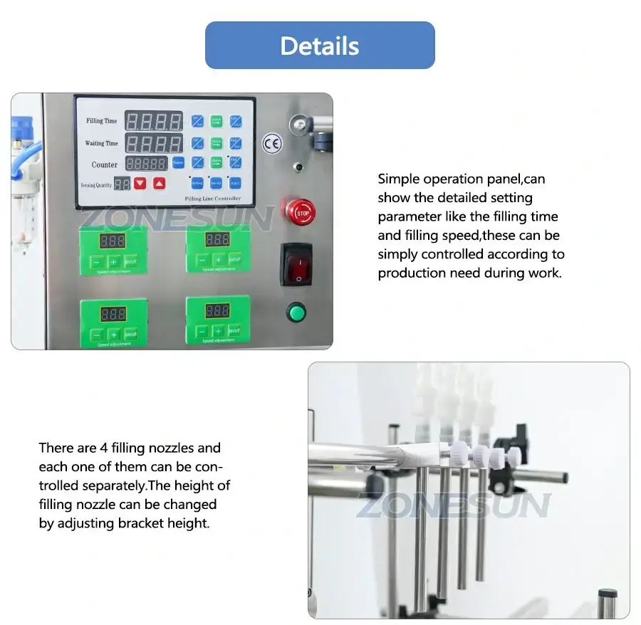 Desktop Liquid Filling Machine-ZONESUN TECHNOLOGY LIMITED