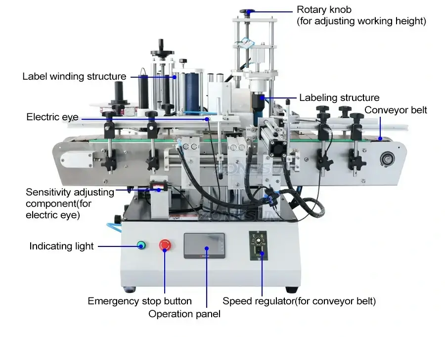 Hexagonal Bottles Labeling Machine-ZONESUN TECHNOLOGY LIMITED