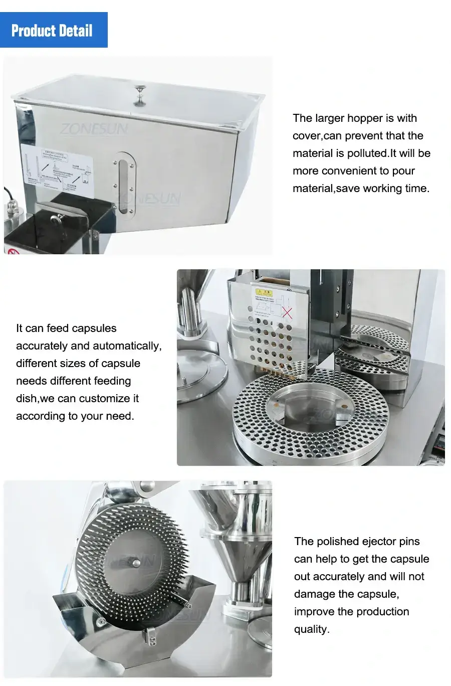 Automatic Capsule Filling Machine-ZONESUN TECHNOLOGY LIMITED