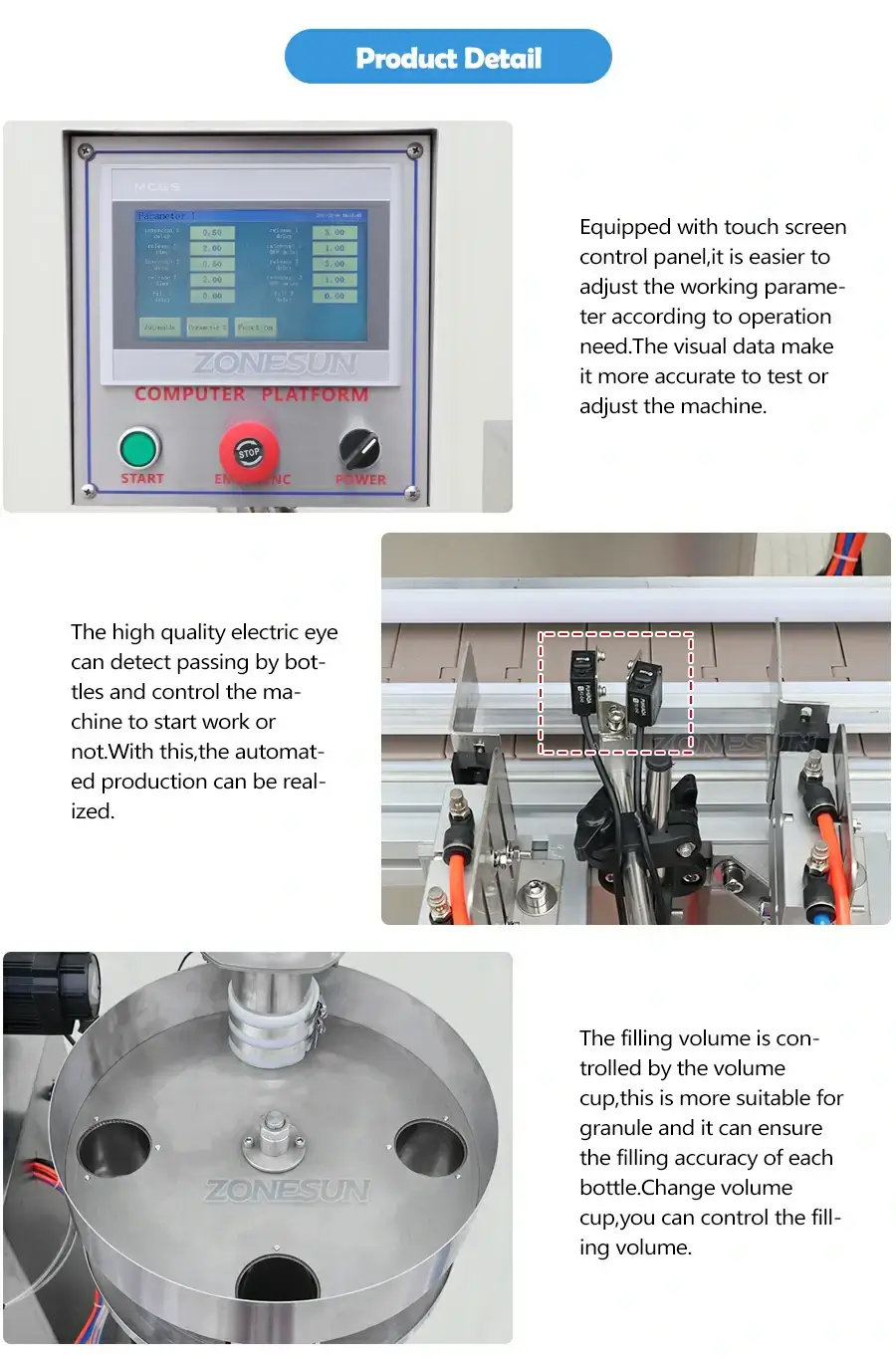 Granule Filling Machine-ZONESUN TECHNOLOGY LIMITED