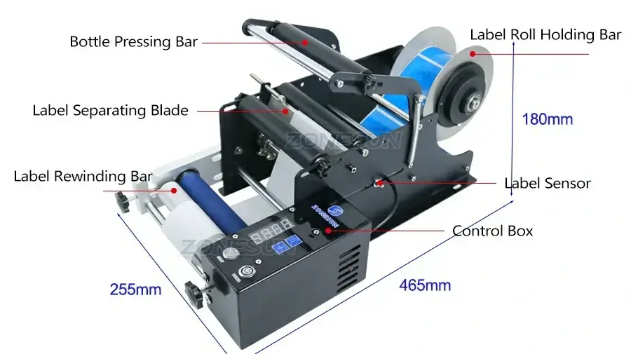 Semi Automatic Labeling Machine-ZONESUN TECHNOLOGY LIMITED