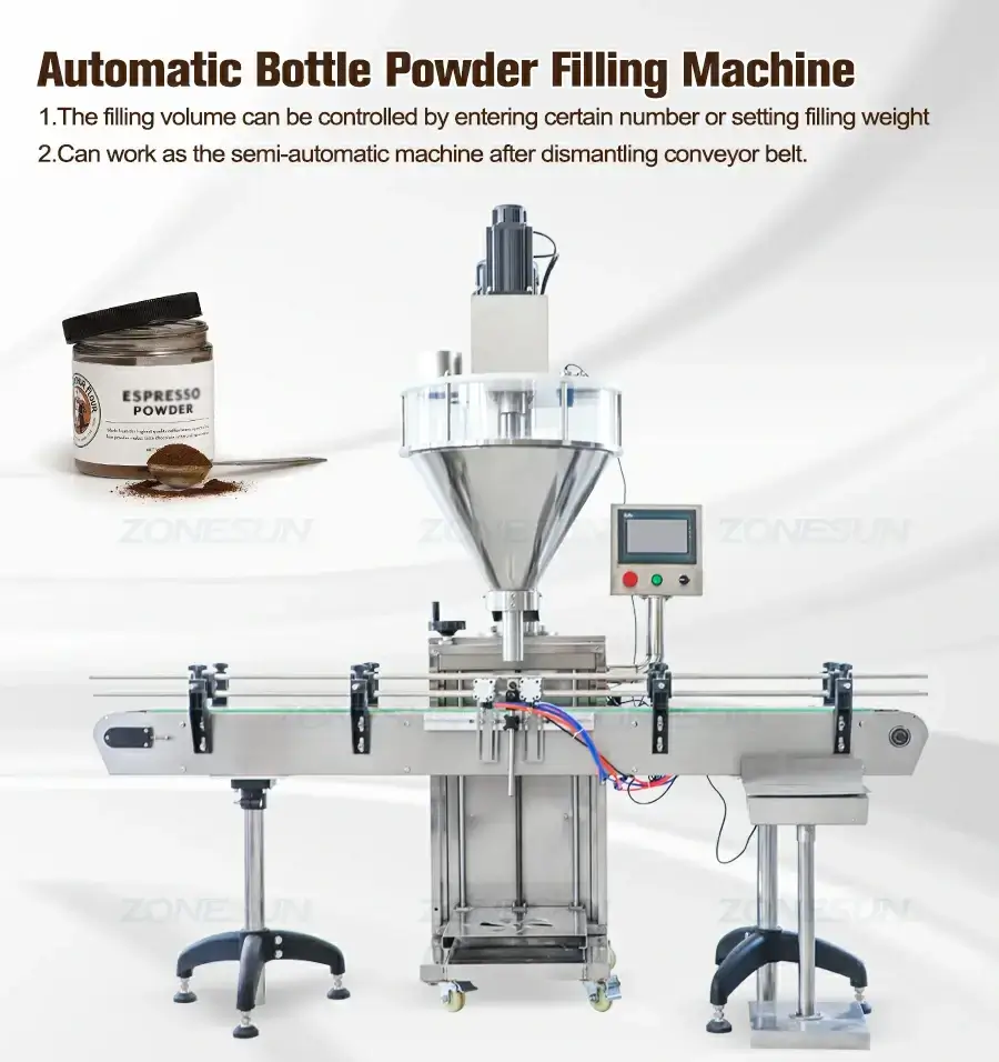 Auger Powder Bottle Filling Machine-ZONESUN TECHNOLOGY LIMITED