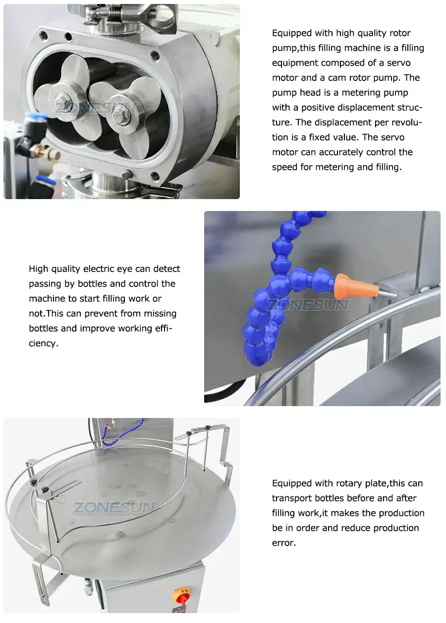 Rotor Pump Filling Machine-ZONESUN TECHNOLOGY LIMITED