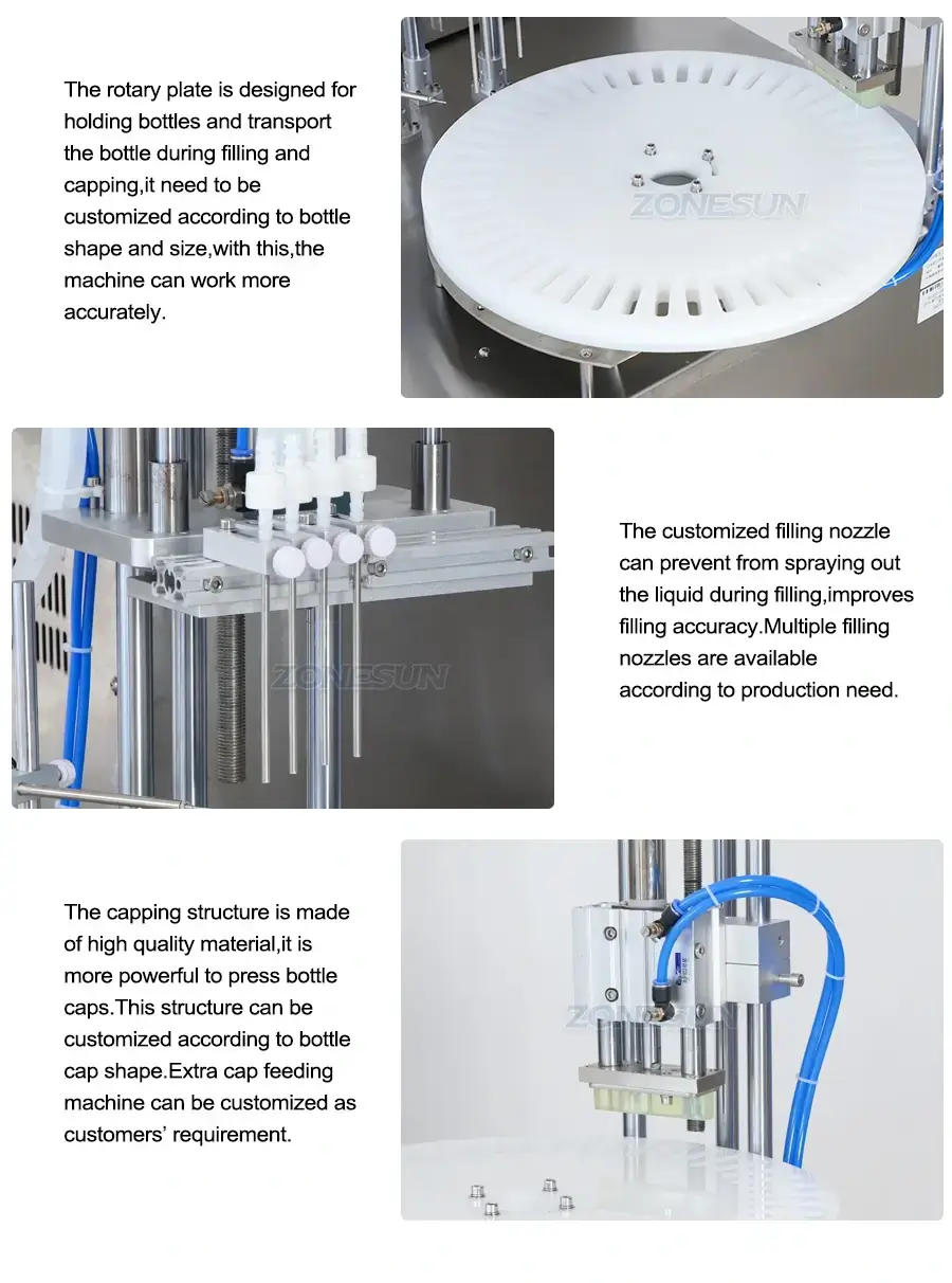 Perfume Card Bottle Filling Capping Machine-ZONESUN TECHNOLOGY LIMITED