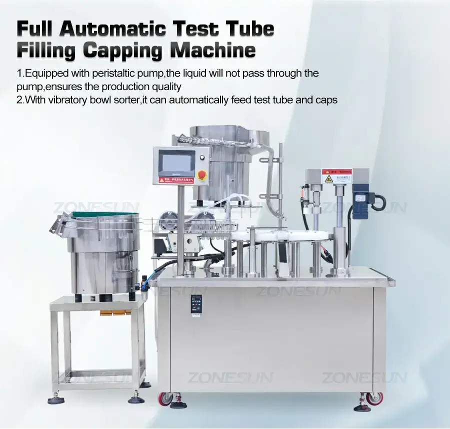 Test Tube Filling Capping Machine-ZONESUN TECHNOLOGY LIMITED