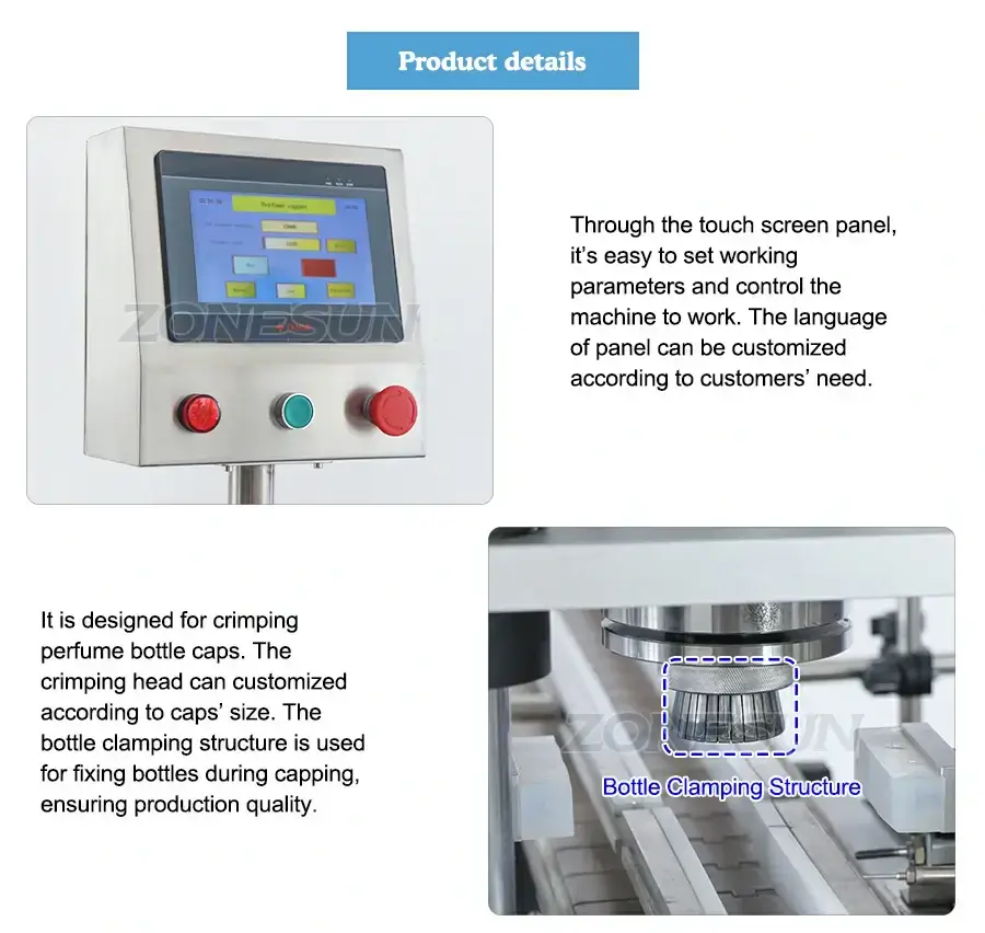 Perfume Bottle Capping Machine-ZONESUN TECHNOLOGY LIMITED