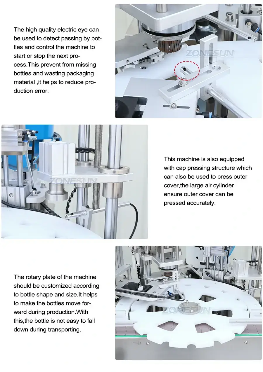 Rotary Perfume Bottle Capping Machine-ZONESUN TECHNOLOGY LIMITED