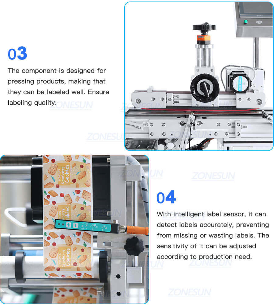 Top Bottom Labeling Machine-ZONESUN TECHNOLOGY LIMITED