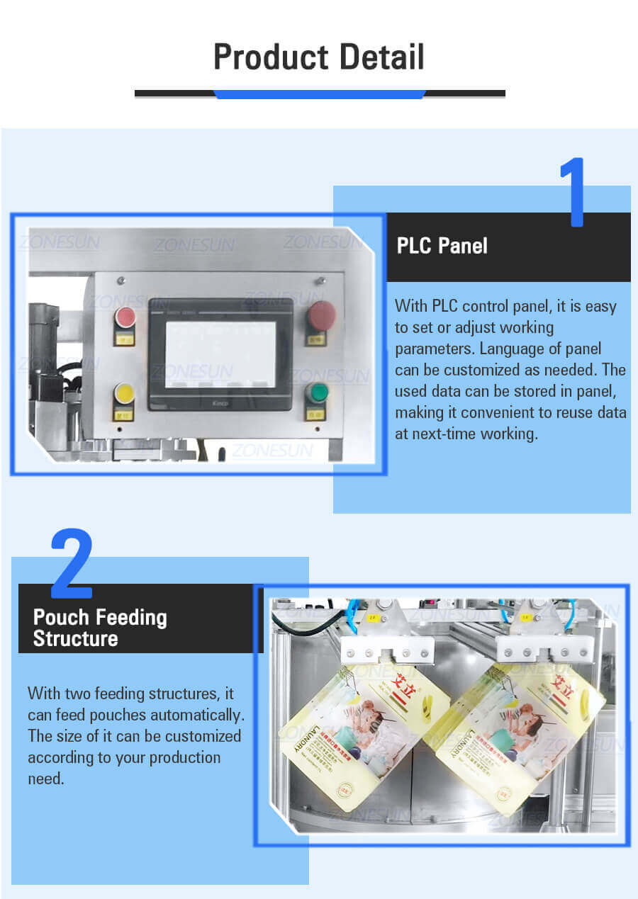 Spout Pouch Filling Capping Machine-ZONESUN TECHNOLOGY LIMITED