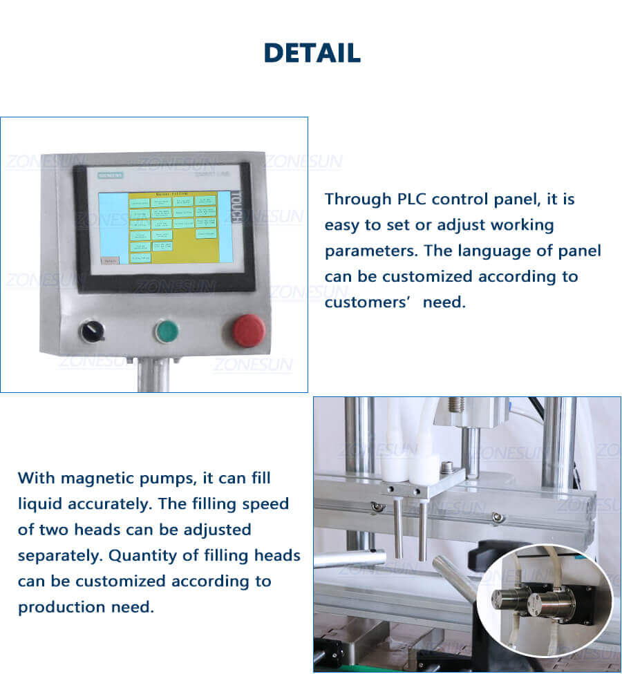 Perfume Vial Filling Capping Machine-ZONESUN TECHNOLOGY LIMITED