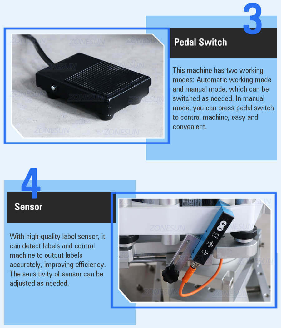 Square Bottle Labeling Machine-ZONESUN TECHNOLOGY LIMITED