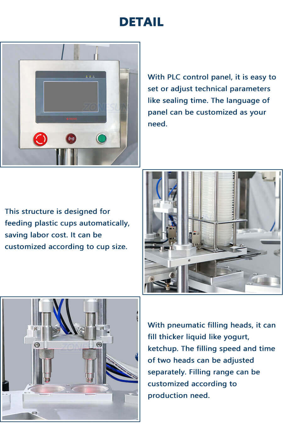 Cup Filling Sealing Machine-ZONESUN TECHNOLOGY LIMITED