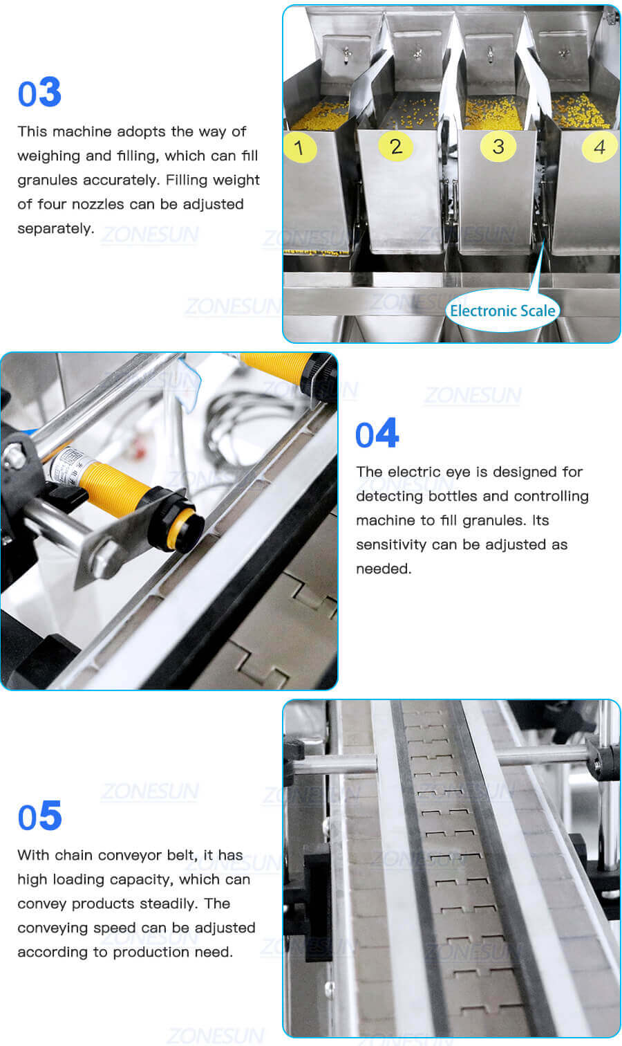 Granule Weighing Filling Machine-ZONESUN TECHNOLOGY LIMITED