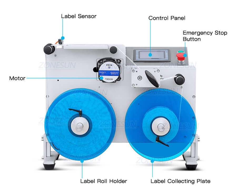 Label Rewinder machine-ZONESUN TECHNOLOGY LIMITED