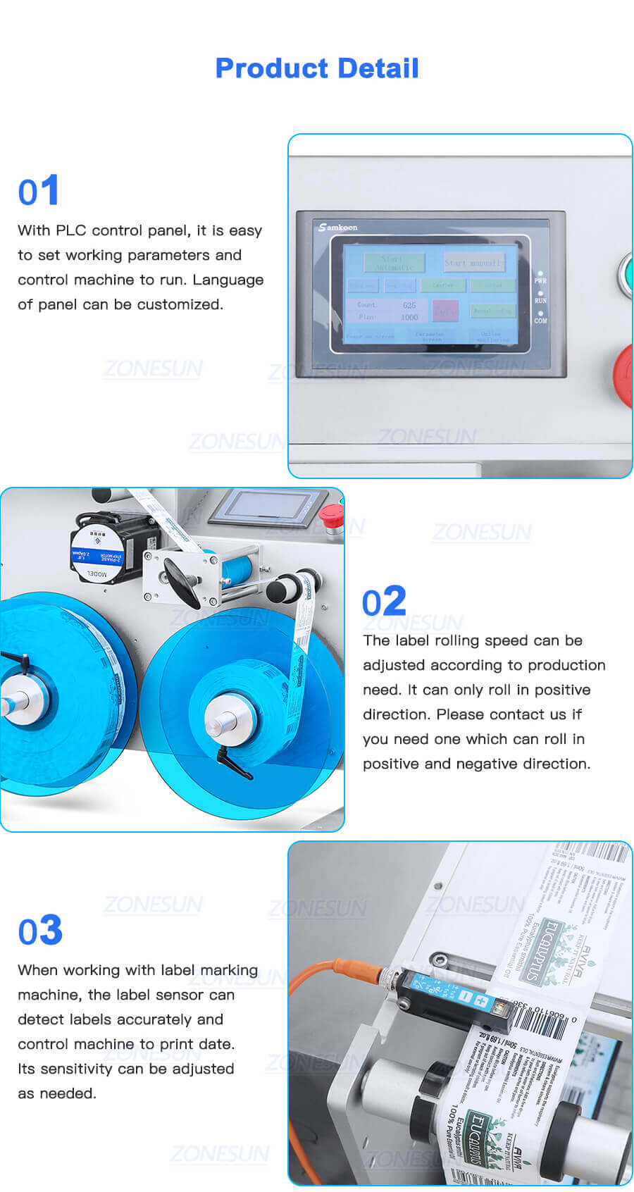 Label Rewinder machine-ZONESUN TECHNOLOGY LIMITED
