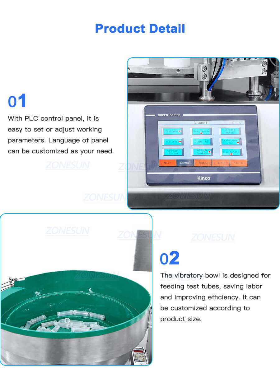 Test Tube Filling Capping Machine-ZONESUN TECHNOLOGY LIMITED