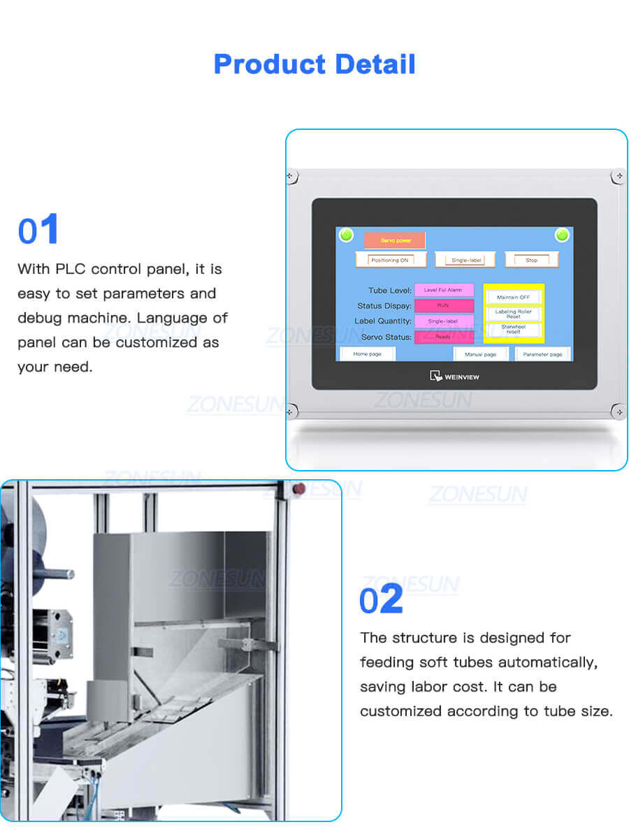 Soft Tube Labeling Machine-ZONESUN TECHNOLOGY LIMITED