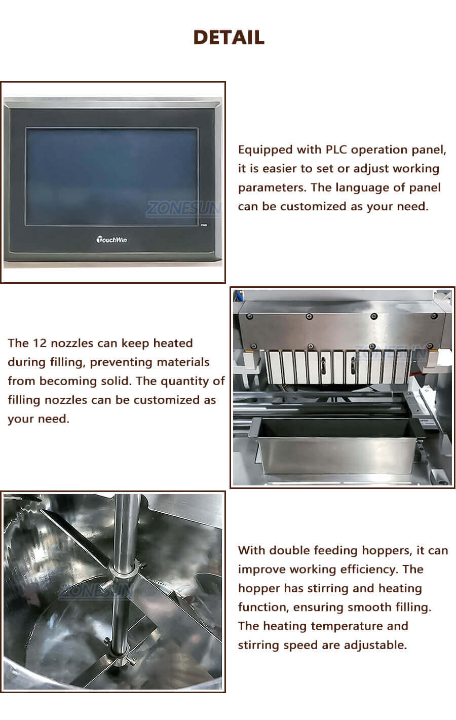 Lipstick Filling Machine-ZONESUN TECHNOLOGY LIMITED