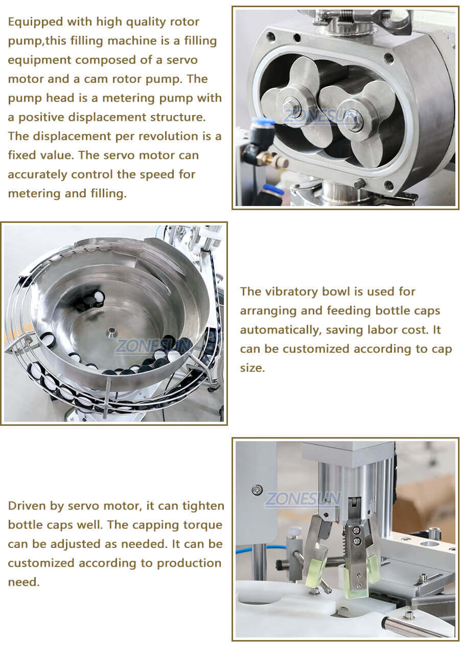 Cosmetic Filling Capping Machine-ZONESUN TECHNOLOGY LIMITED