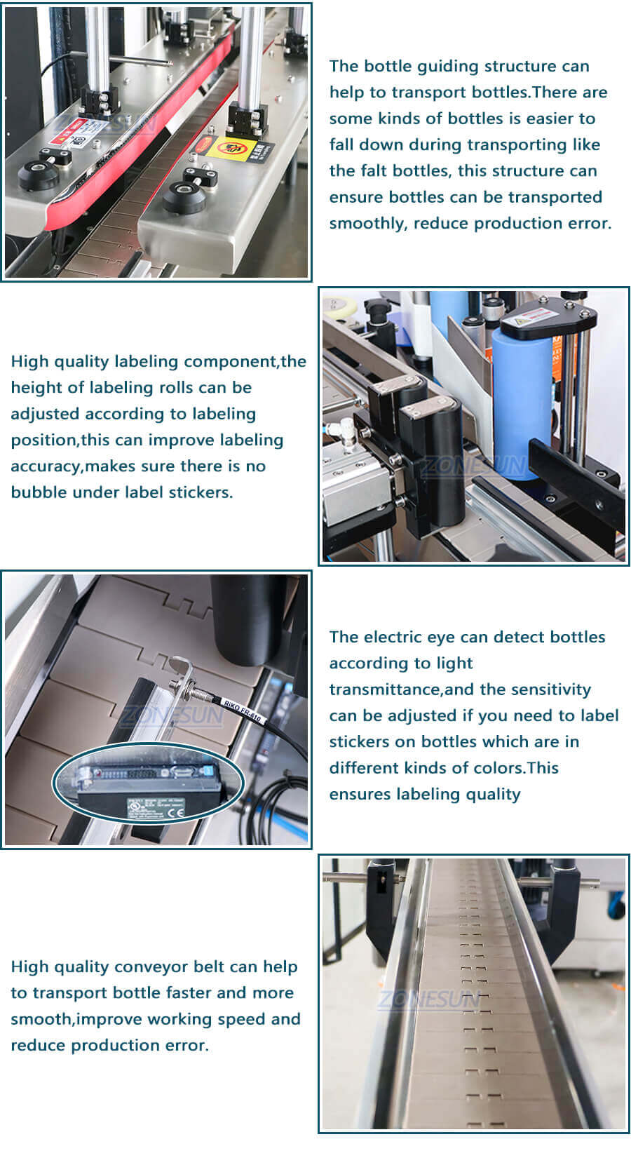 4 Heads Servo Filling Line-ZONESUN TECHNOLOGY LIMITED 4 Heads Servo Filling Line-ZONESUN TECHNOLOGY LIMITED