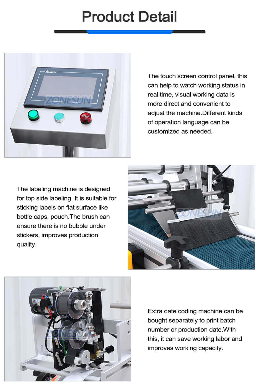 Flat Labeling Machine-ZONESUN TECHNOLOGY LIMITED