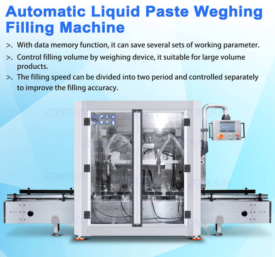 Paste Liquid Weighing Filling Machine-ZONESUN TECHNOLOGY LIMITED
