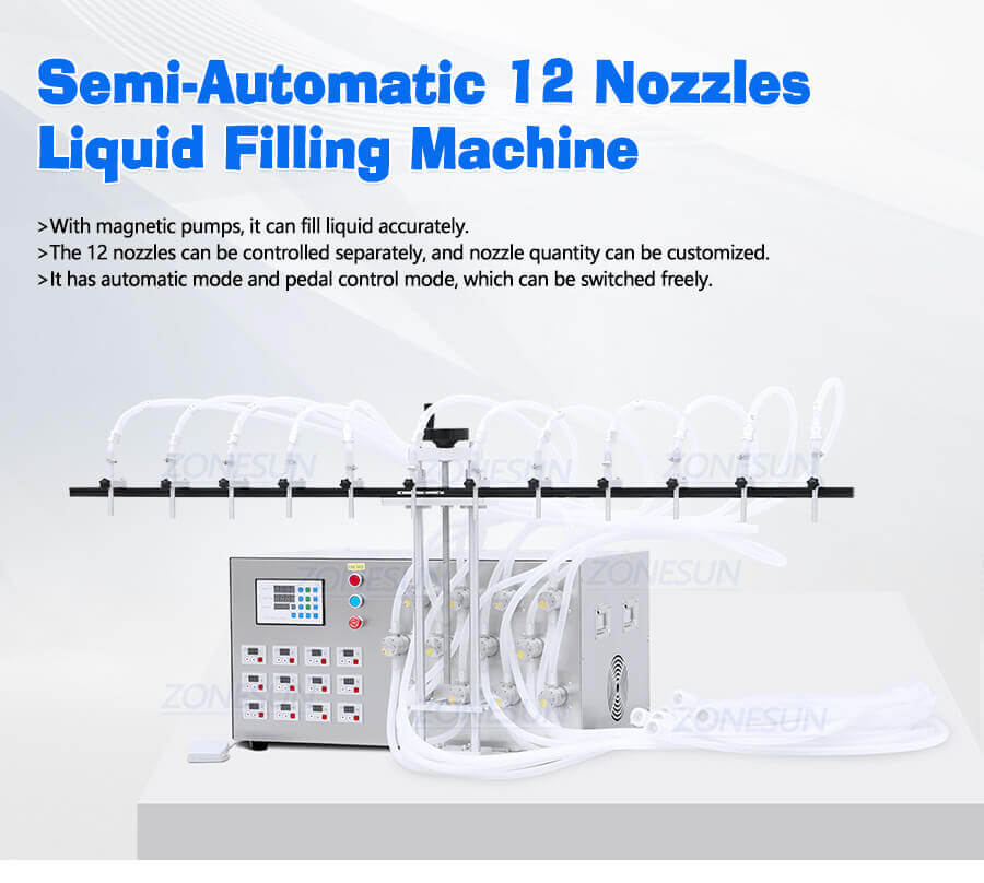 12 Nozzles Filling Machine-ZONESUN TECHNOLOGY LIMITED