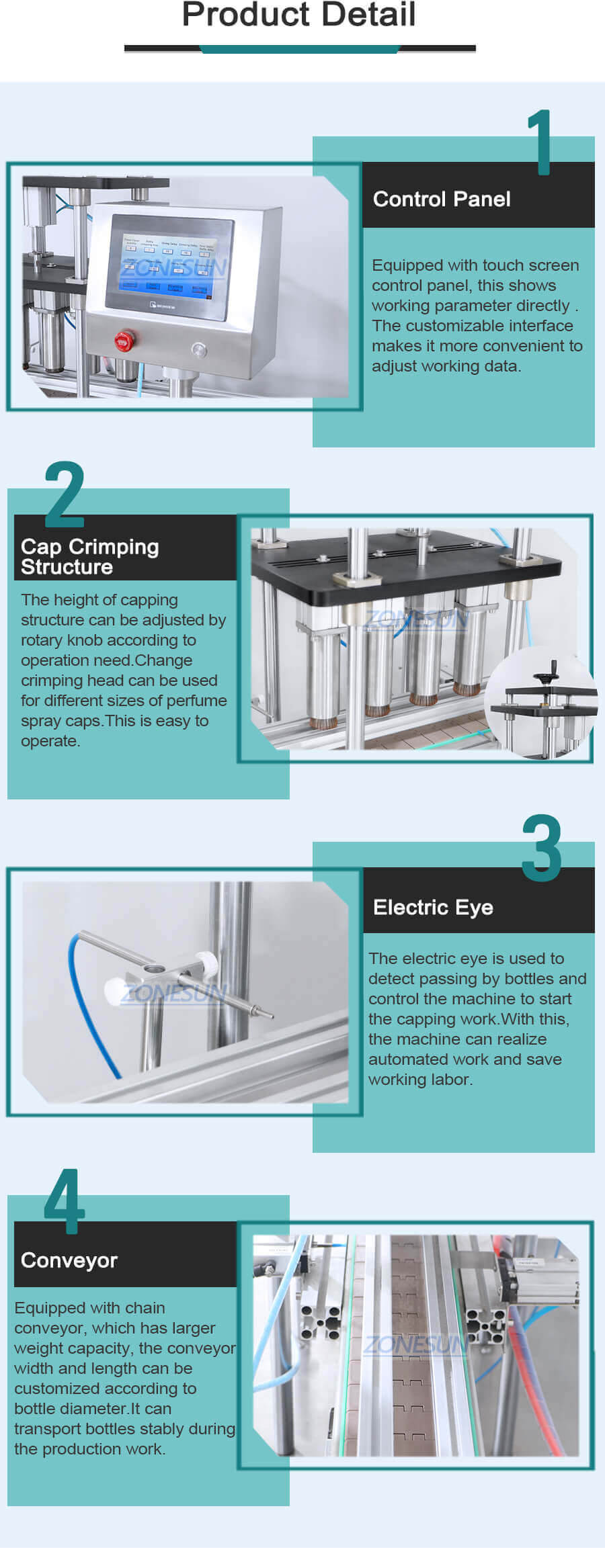 Perfume Bottles Crimping Machine-ZONESUN TECHNOLOGY LIMITED